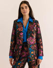 CORINNE LONG SLEEVE FLORAL BOUQUET JACQUARD JACKET