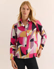MARGOT LONG SLEEVE  ABSTRACT GRAPHIC SHIRT