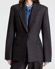 JASPER BLAZER IN SHINY SUPERSTRETCH WOOL