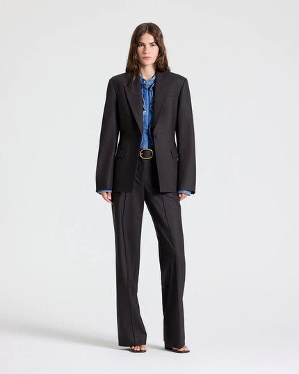JASPER BLAZER IN SHINY SUPERSTRETCH WOOL