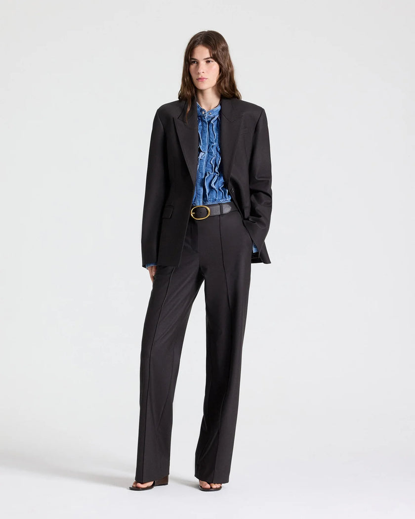 JASPER BLAZER IN SHINY SUPERSTRETCH WOOL