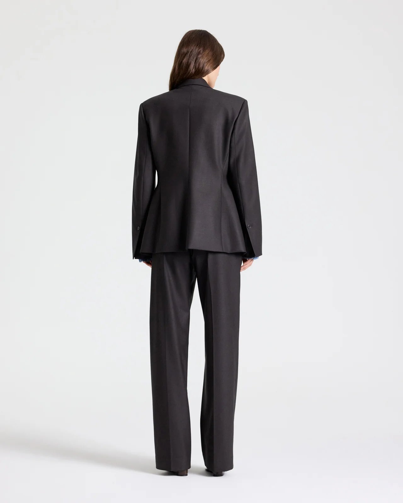 JASPER BLAZER IN SHINY SUPERSTRETCH WOOL