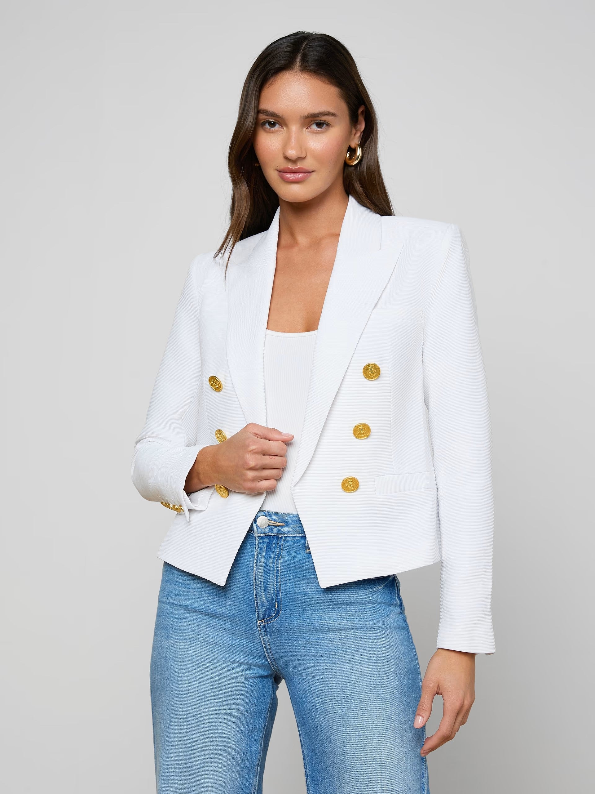 BROOKE BLAZER IN WHITE