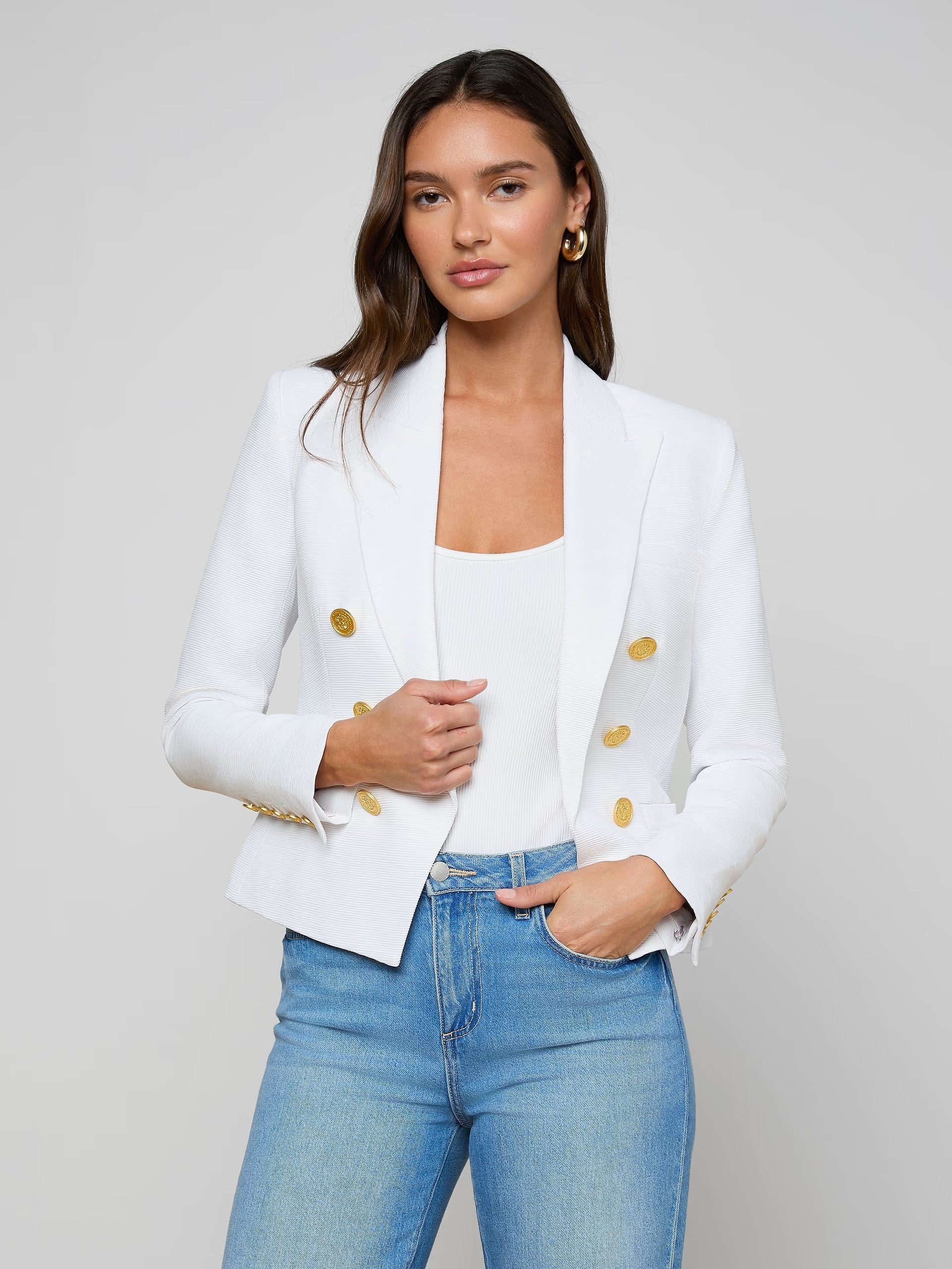 BROOKE BLAZER IN WHITE