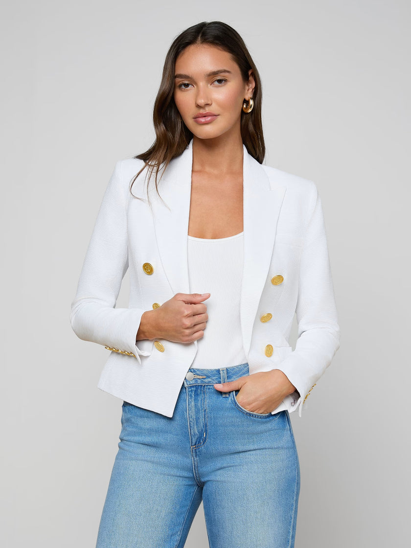 BROOKE BLAZER IN WHITE