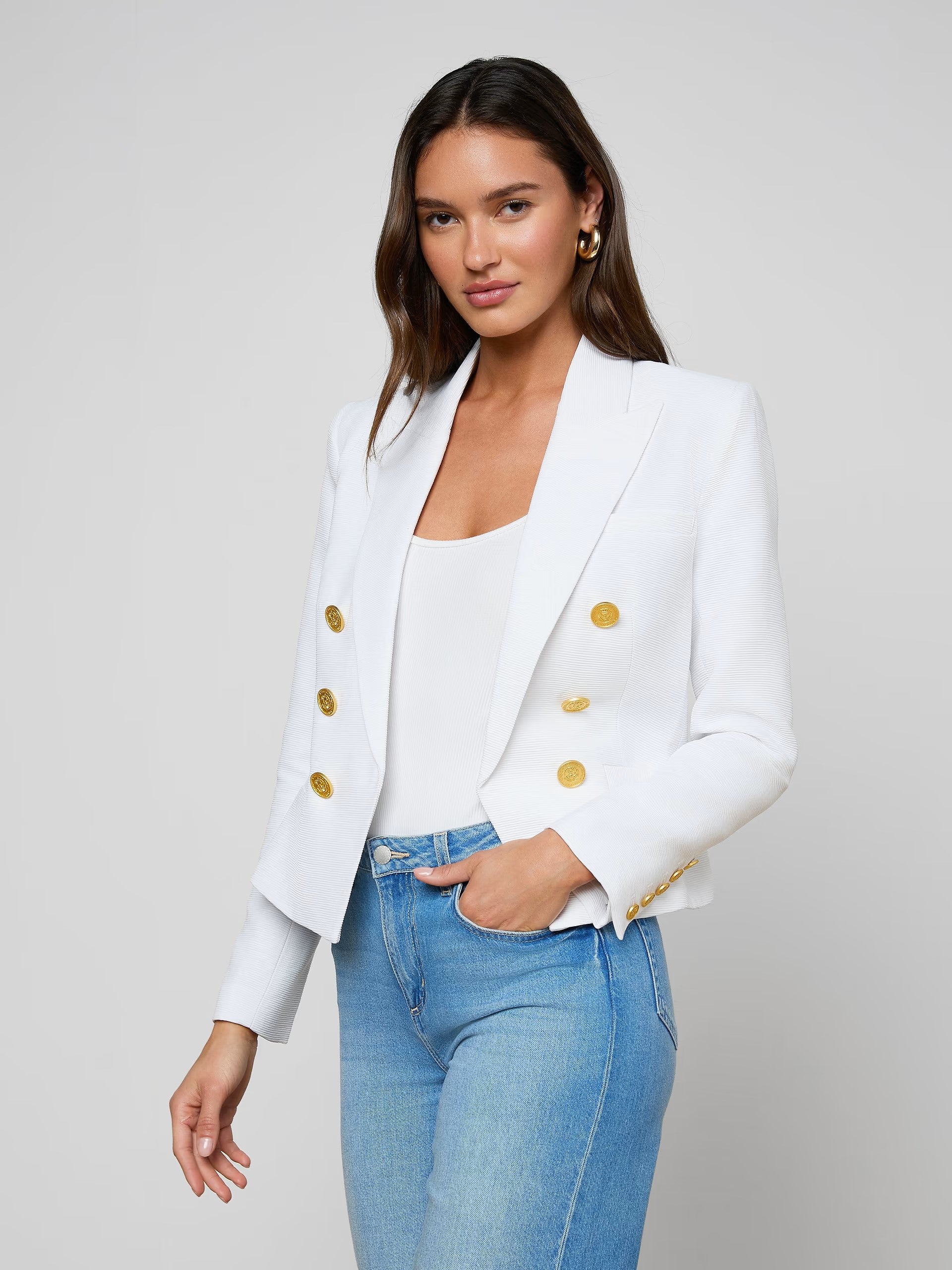 BROOKE BLAZER IN WHITE