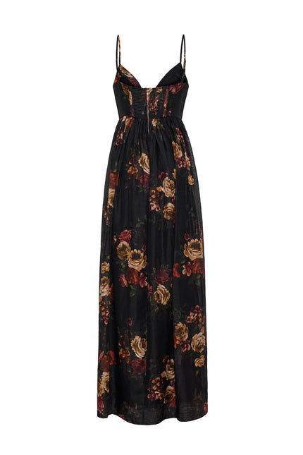 PERO GOWN IN ARIANA FLORA BLACK