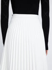 DAPHNE PLEATED SKIRT IN FAUX LEATHER