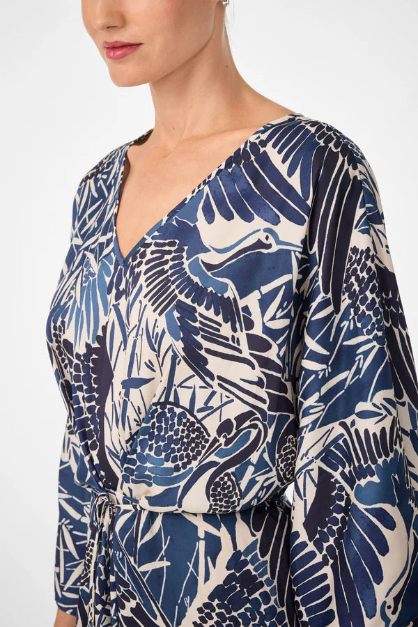 TOPSPIN SHORT SLEEVE MIDI DRESS