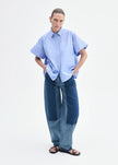 BOXY SHORT SLEEVE SHIRT IN COTTON POPLIN
