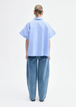 BOXY SHORT SLEEVE SHIRT IN COTTON POPLIN