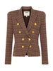 BETHANY HOUNDSTOOTH BLAZER IN DARK BROWN MULTI