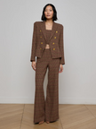 BETHANY HOUNDSTOOTH BLAZER IN DARK BROWN MULTI
