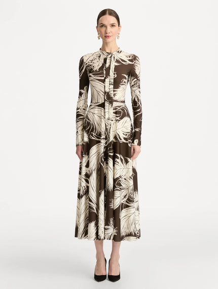 FEATHER JERSEY DRESS