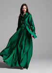 TAFFETA  ALINE GOWN WITH CRYSTAL BUTTONS