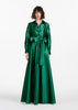 TAFFETA  ALINE GOWN WITH CRYSTAL BUTTONS