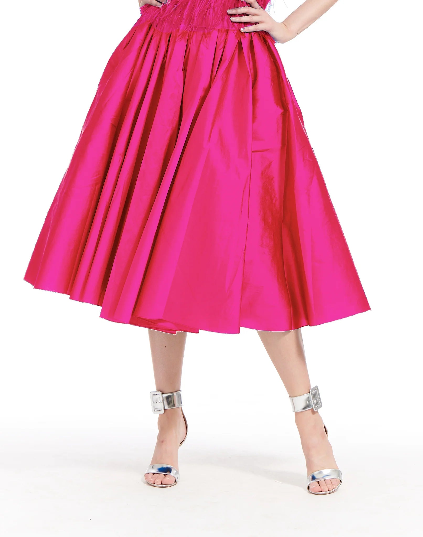 TAFFETA TEA LENGTH SKIRT