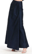 SOFT TAFFETA FAUX WRAP SKIRT