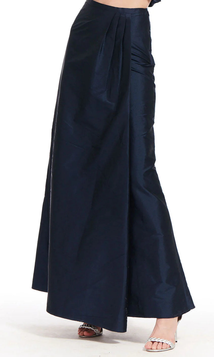 SOFT TAFFETA FAUX WRAP SKIRT