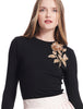 EVENING TOP WITH CRYSTAL FLOWER DETAIL