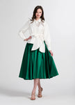 CRYSTAL BOW APPLIQUE BLOUSE