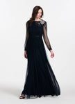 SPANISH LUXE TULLE GOWN WITH CRYSTAL FLOWER