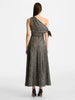 CHEVRON SILK TWILL DRESS
