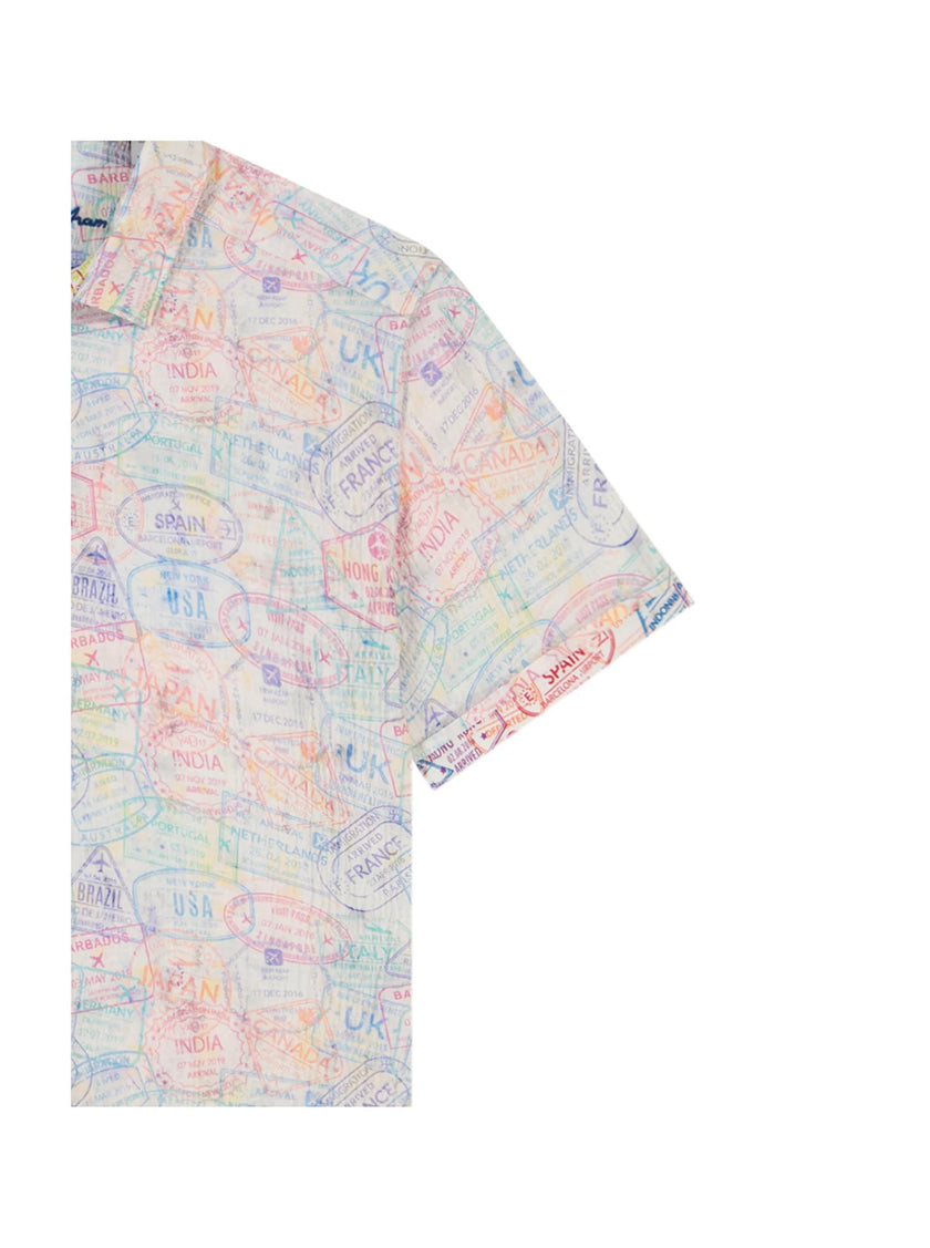 PASSPORT SHORT SLEEVE BUTTON DOWN SHIRT