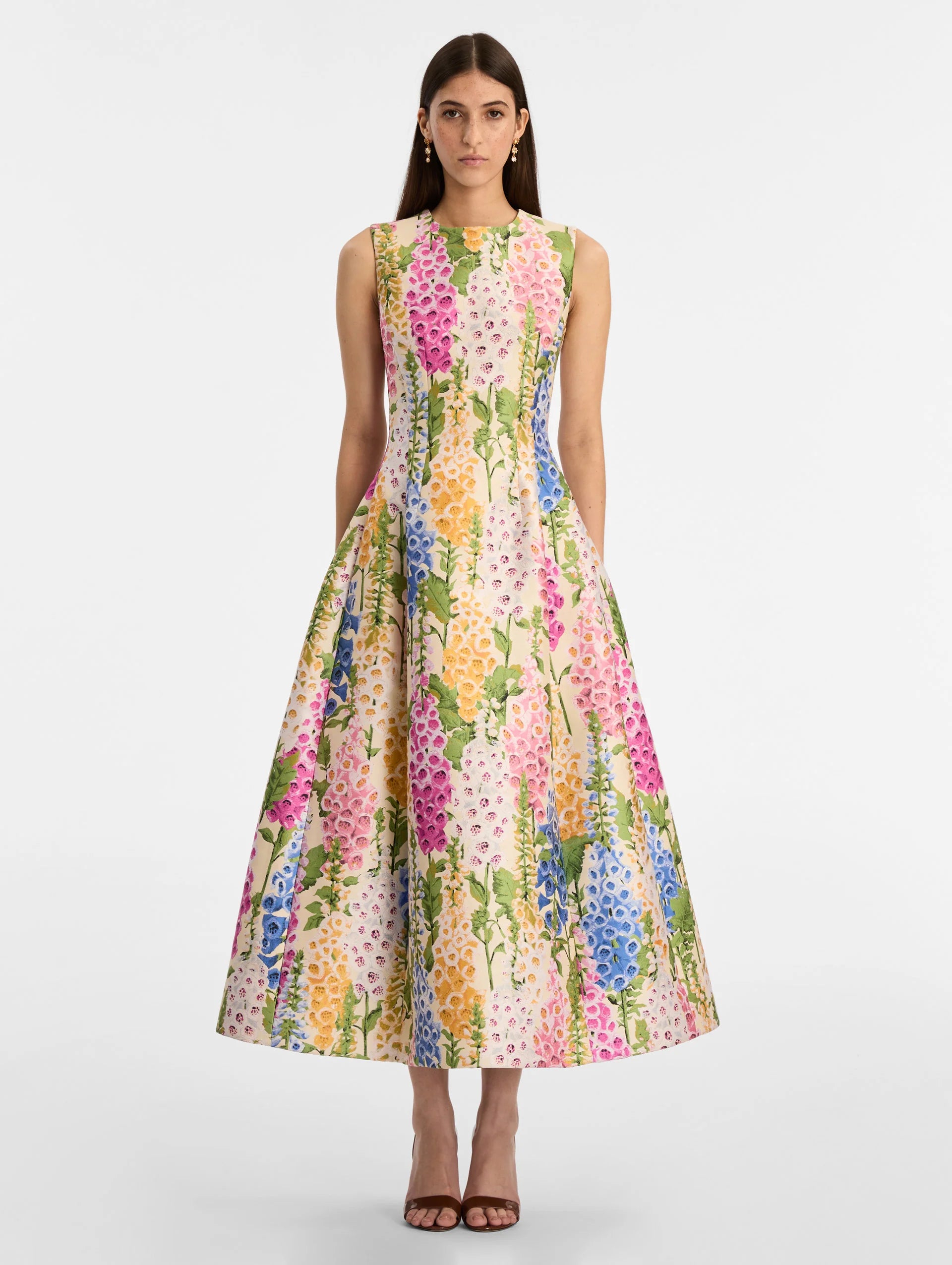 FOXGLOVE JACQUARD COCKTAIL DRESS