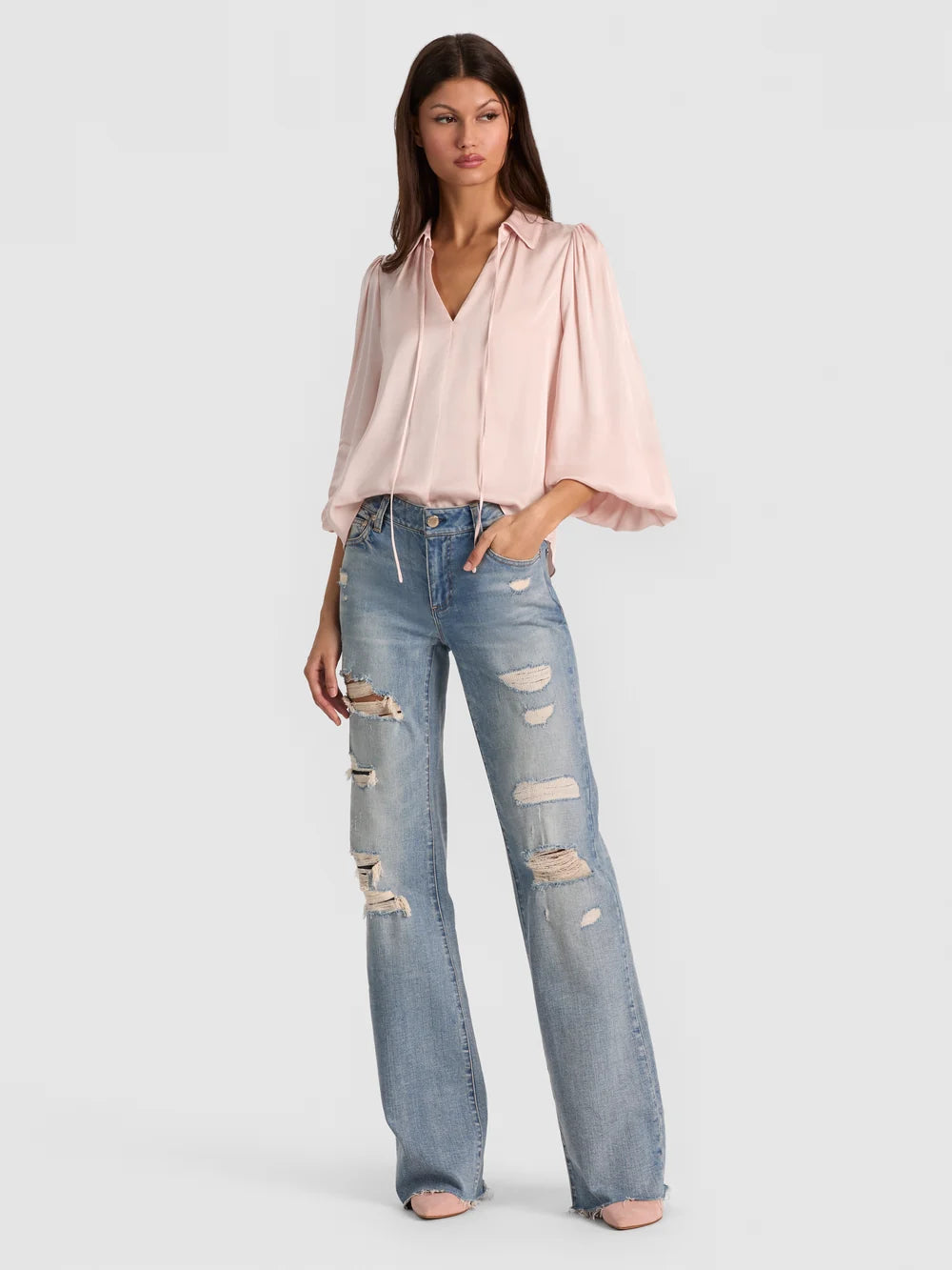 ROANNE TIE FRONT BLOUSE