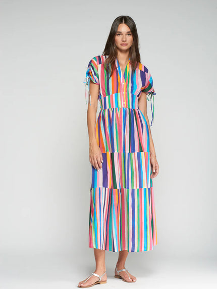 MULTICOLORED STRIPED DRESS