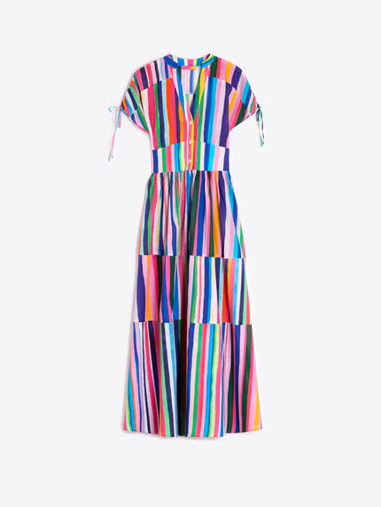 MULTICOLORED STRIPED DRESS