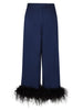 APOLLO NAVY SATIN TROUSERS