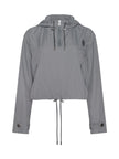 BRONWYN CROPPED WINDBREAKER IN MEDIUM GREY