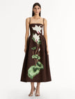 CHINE CYCLAMEN FAILLE COCKTAIL DRESS