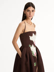 CHINE CYCLAMEN FAILLE COCKTAIL DRESS