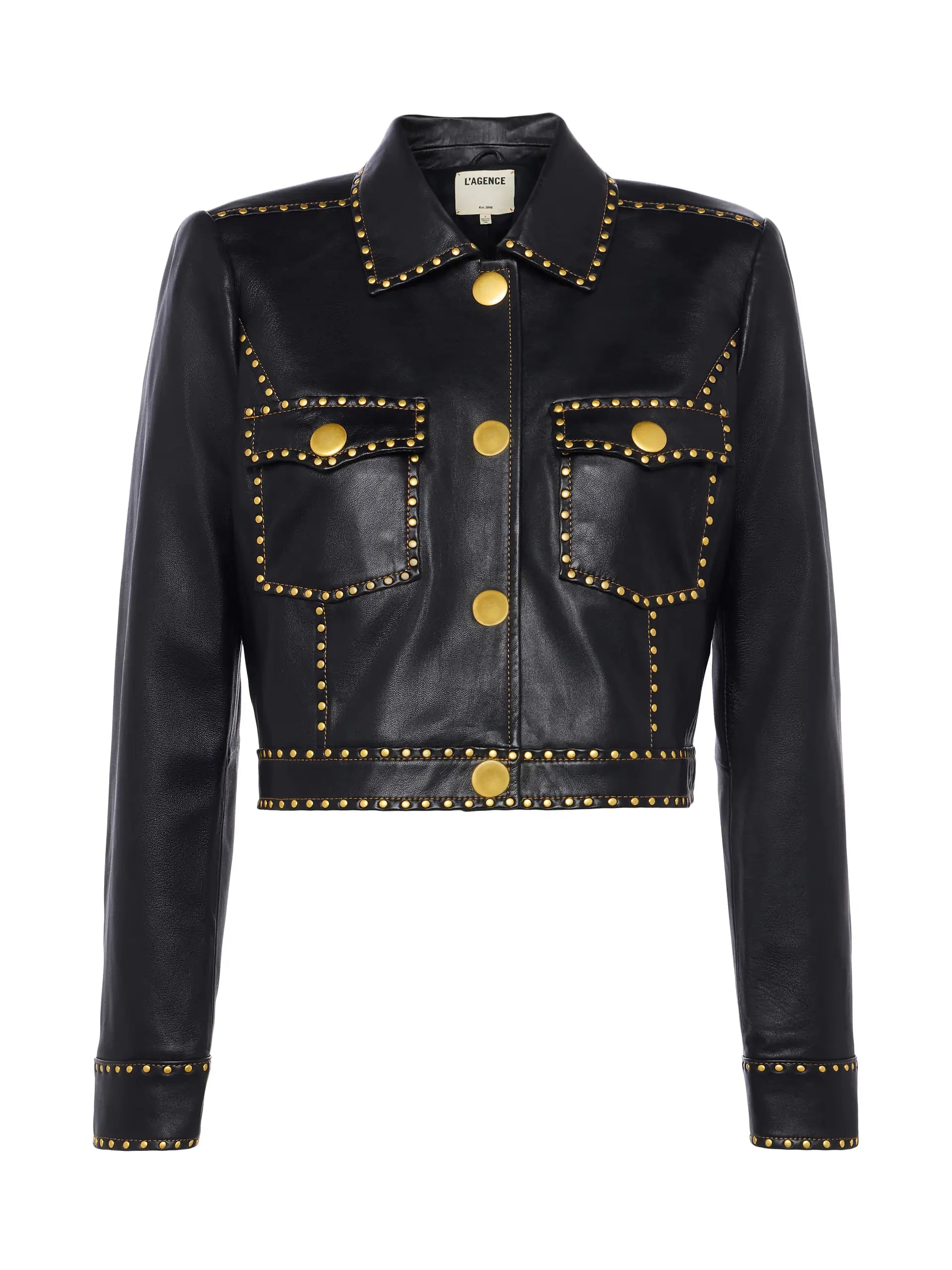 WINSOME STUDDED LEATHER JACKET