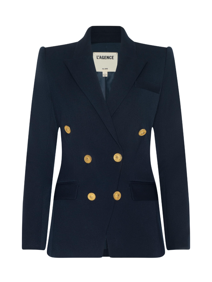 KYOMI DOUBLE BREASTED BLAZER IN MIDNIGHT