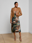 DULCIE LEATHER BLAZER IN SOFT COGNAC