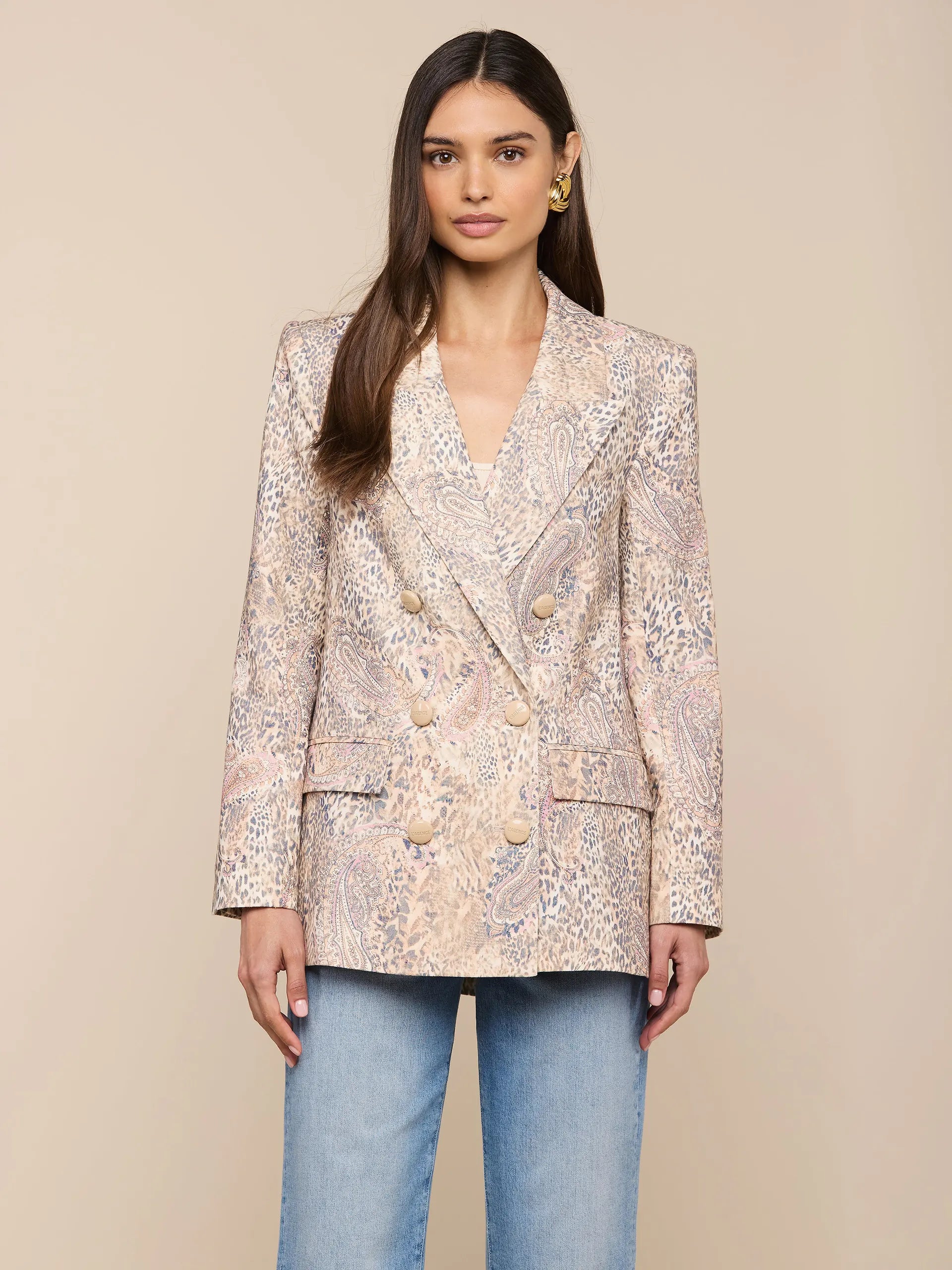 CAMBRIE OVERSIZED LINEN BLEND BLAZER