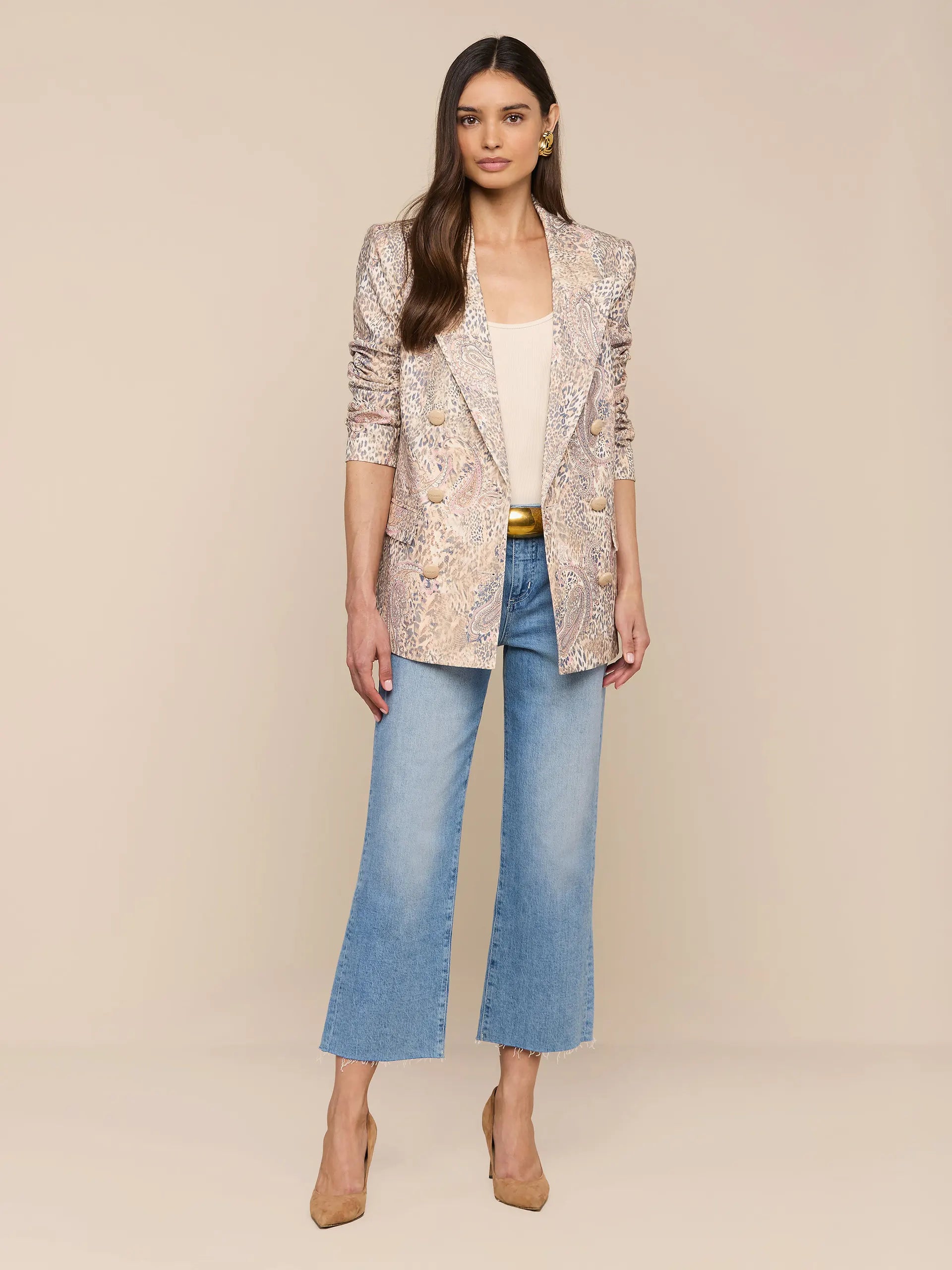 CAMBRIE OVERSIZED LINEN BLEND BLAZER