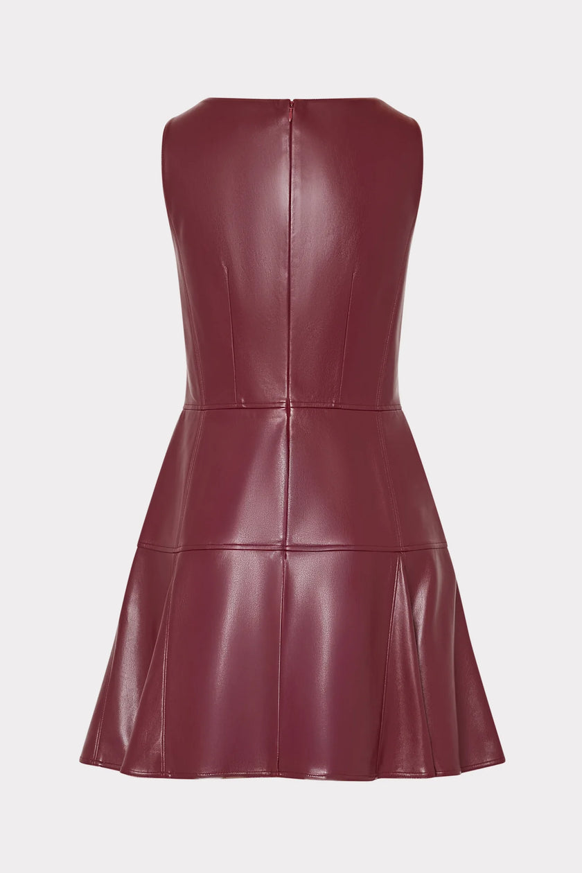 VEGAN LEATHER MINI DRESS