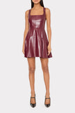 VEGAN LEATHER MINI DRESS