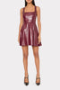 VEGAN LEATHER MINI DRESS