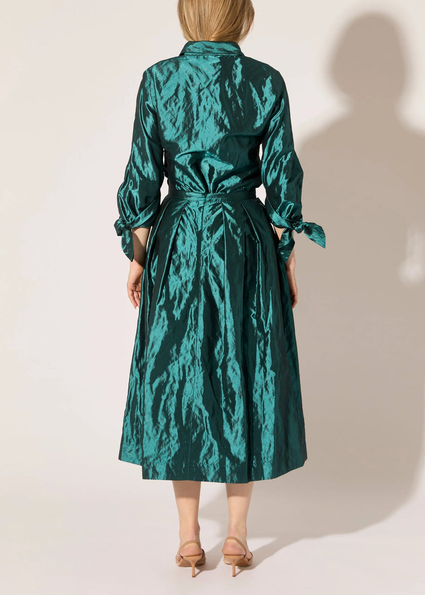 METALLIC TAFFETA BLOUSE