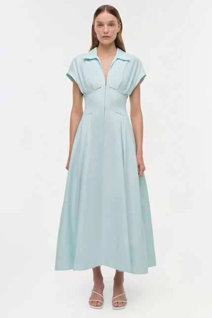 FARLOW COTTON FAILLE MIDI DRESS