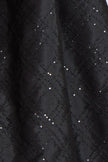 TAFFETA SEQUIN EMBELLISHED PUFF SLEEVE DRESS