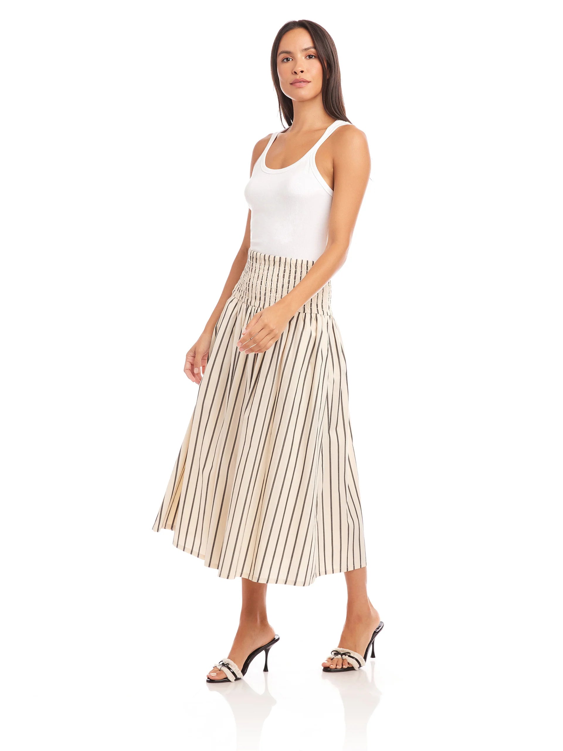 RHEA STRIPE SKIRT