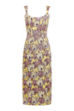 NINA FLORAL BROCADE CORSET DRESS