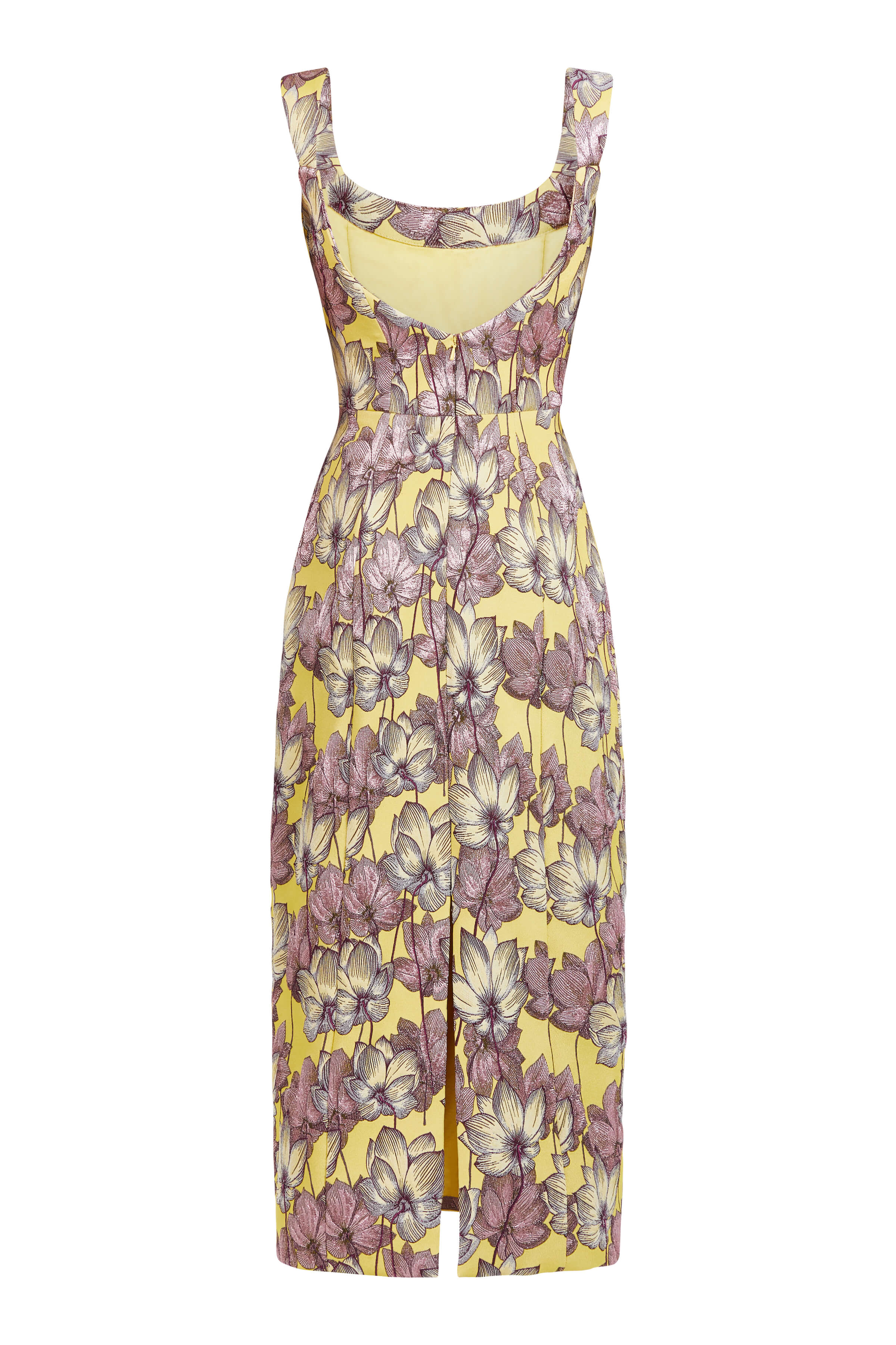 NINA FLORAL BROCADE CORSET DRESS